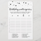 Birthday Scattergories editable game (Voorkant)