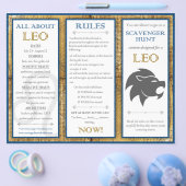 Birthday Scavenger Hunt List: Zodiac Leo Flyer (Enkel)