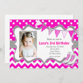 Birthday Schaats Pink Girl Kaart (Voorkant / Achterkant)