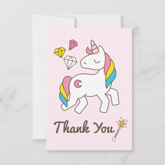 Birthday. Schattigee Eenhoorn met Schattigee Rand  Kaart (Voorkant)