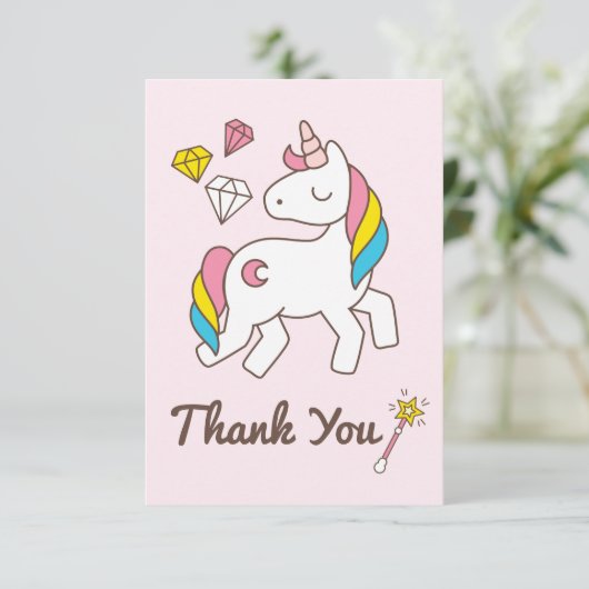 Birthday. Schattigee Eenhoorn met Schattigee Rand  Kaart (Staand voorkant)