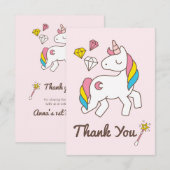 Birthday. Schattigee Eenhoorn met Schattigee Rand  Kaart (Voorkant / Achterkant)