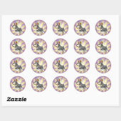 Birthday Schnauzer Ronde Sticker (Vel)