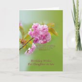 Birthday, schoondochter, Cherry Blossom Kaart (Voorkant)