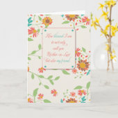 Birthday schoonmoeder, religie met zonnebloemen kaart (Gele Bloem)