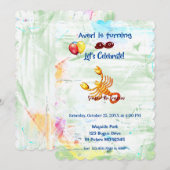 Birthday Scorpio (23 oktober - 21 november) Kaart (Voorkant / Achterkant)