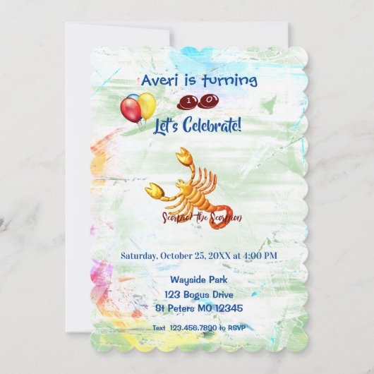 Birthday Scorpio (23 oktober - 21 november) Kaart (Voorkant)