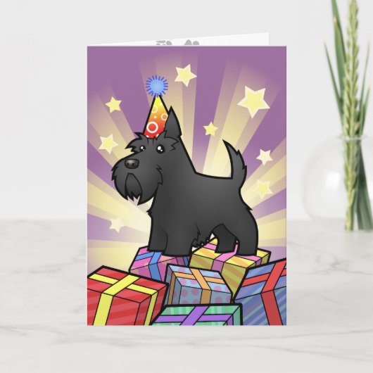 Birthday Scottish Terrier Kaart (Voorkant)