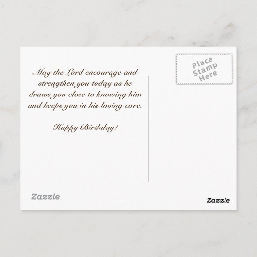 Birthday Scripture Jeremiah 29:11 Ik ken de planne Briefkaart (Achterkant)