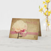 Birthday - Secret Pal -  volken, bloem Kaart (Gele Bloem)