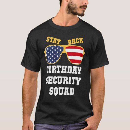 Birthday Security Squad Security Birthday Party T-shirt (Voorkant)