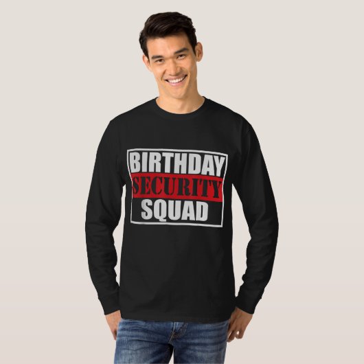 Birthday Security Square, het beste ooit T-shirt (Voorkant volledig)