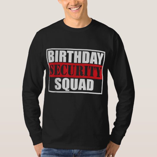 Birthday Security Square, het beste ooit T-shirt (Voorkant)