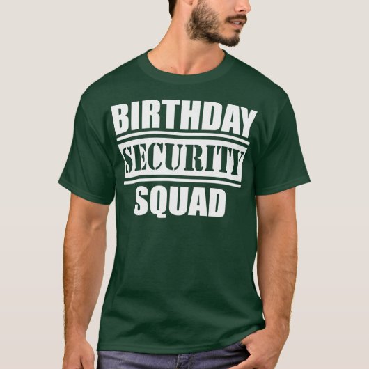 Birthday Security Square, het beste ooit T-shirt (Voorkant)