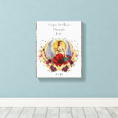 Birthday September Virgo Zodiac Custom Gift Canvas Afdruk (Insitu (Houten vloer))