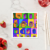 Birthday-servetten met cadeaudesign servet (Insitu)