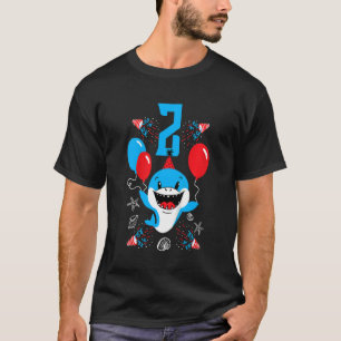 Birthday Shark Two Years Toddler Party Of T-shirt