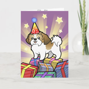 Birthday Shih Tzu (puppy cut) Kaart