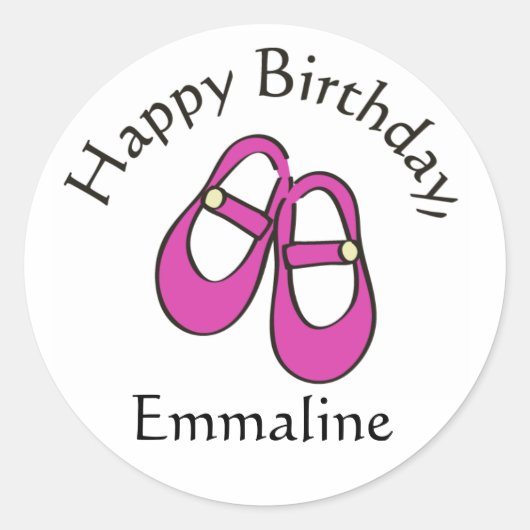Birthday Shoes Stickers (Voorkant)