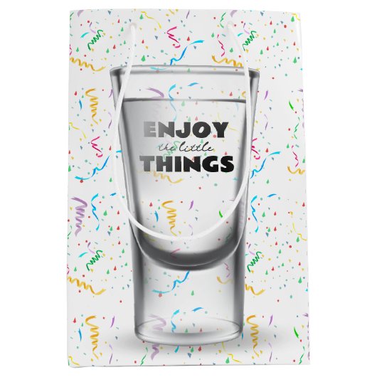 Birthday Shot Glass in Confetti Medium Cadeauzakje (Voorkant)