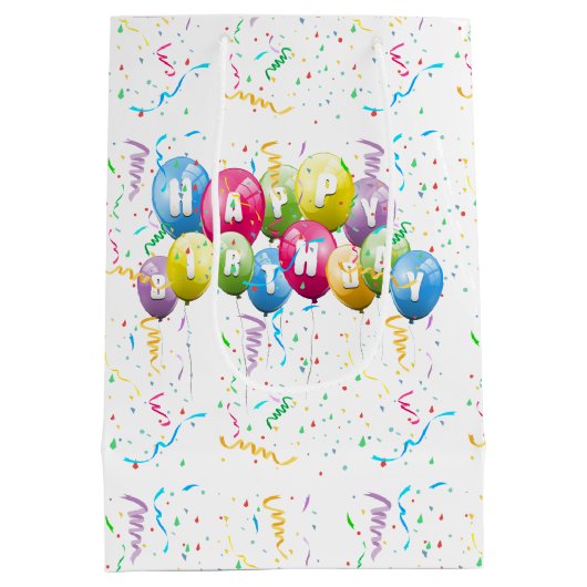 Birthday Shot Glass in Confetti Medium Cadeauzakje (Achterkant)