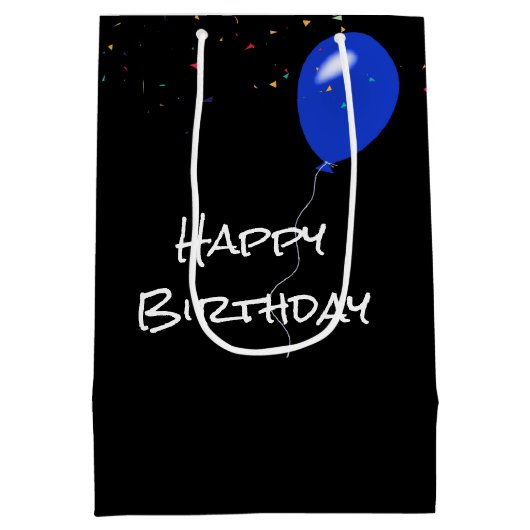 Birthday Shot Glass met tekst en Confetti Medium Cadeauzakje (Achterkant)