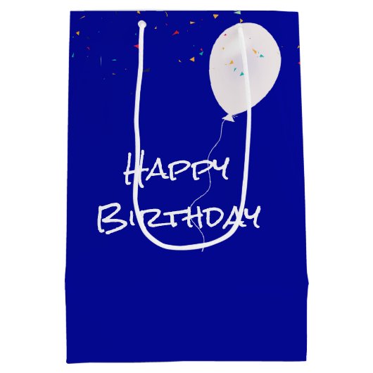 Birthday Shot Glass met tekst en Confetti Medium Cadeauzakje (Achterkant)