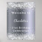Birthday Silglitter heet welkom Poster (Voorkant)