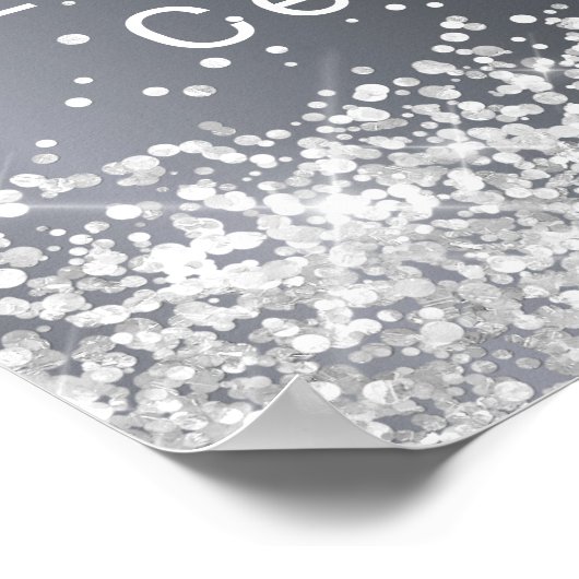 Birthday Silglitter heet welkom Poster (Hoek)