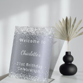 Birthday Silglitter Name party Welkom Reclamebord Met Voetstuk