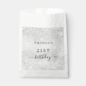 Birthday Silglitter sparkles name elegant Bedankzakje (Voorkant)
