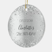 Birthday Silglitter vrienden kerstmis Keramisch Ornament (Links)