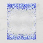 Birthday Silroyal blauwe budgetuitnodiging Flyer (Achterkant)