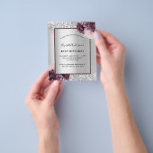 Birthday Silver Burgundy-uitnodiging voor een voor Flyer (Hand)