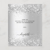 Birthday Silver Glitter-budget bedankt voor je kaa (Achterkant)