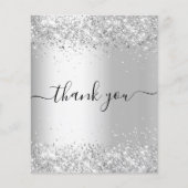 Birthday Silver Glitter-budget bedankt voor je kaa (Voorkant)