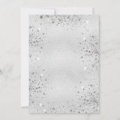 Birthday Silver Glitter sparkles glamoureuze Kaart (Achterkant)