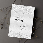 Birthday Silver Glitter-stof bedankt