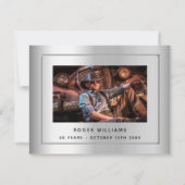 Birthday Silver mannen Bedankkaart (Achterkant)