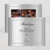 Birthday Silver mannen Bedankkaart (Voorkant / Achterkant)