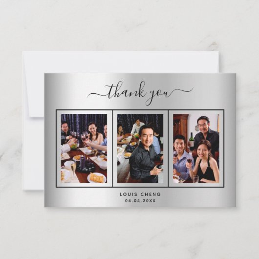 Birthday Silver mannen van het de mannetje van het Bedankkaart (Voorkant)