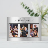 Birthday Silver mannen van het de mannetje van het Bedankkaart (Staand voorkant)