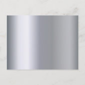 Birthday Silver muzieknoten metal, 50e uitnodiging Briefkaart (Achterkant)