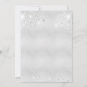 Birthday Silver muzieknoten metal glitter 40th Kaart (Achterkant)