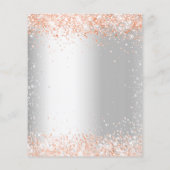 Birthday Silver roos Gold-uitnodiging Flyer (Achterkant)