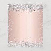 Birthday Silver roos Gold-uitnodiging Flyer (Achterkant)