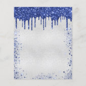 Birthday Silvy Blue-budgetuitnodiging (Achterkant)