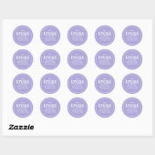 Birthday Simple Minimalist Modern Treat Paars Ronde Sticker (Vel)