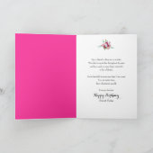 Birthday Sister Beautiful Flowers High Heel Shoe Kaart (Binnen)