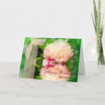 Birthday - Sister - Flowers - Peonies Kaart<br><div class="desc">Charming card for the sister who adores peonies/flowers</div>